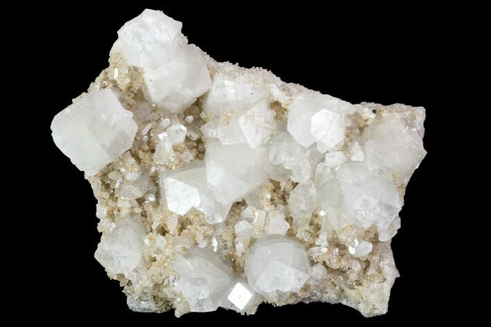 Plate of Zoned Apophyllite Crystals on Micro-Stilbite - India #100153